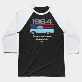 Light Blue American steel Baseball T-Shirt